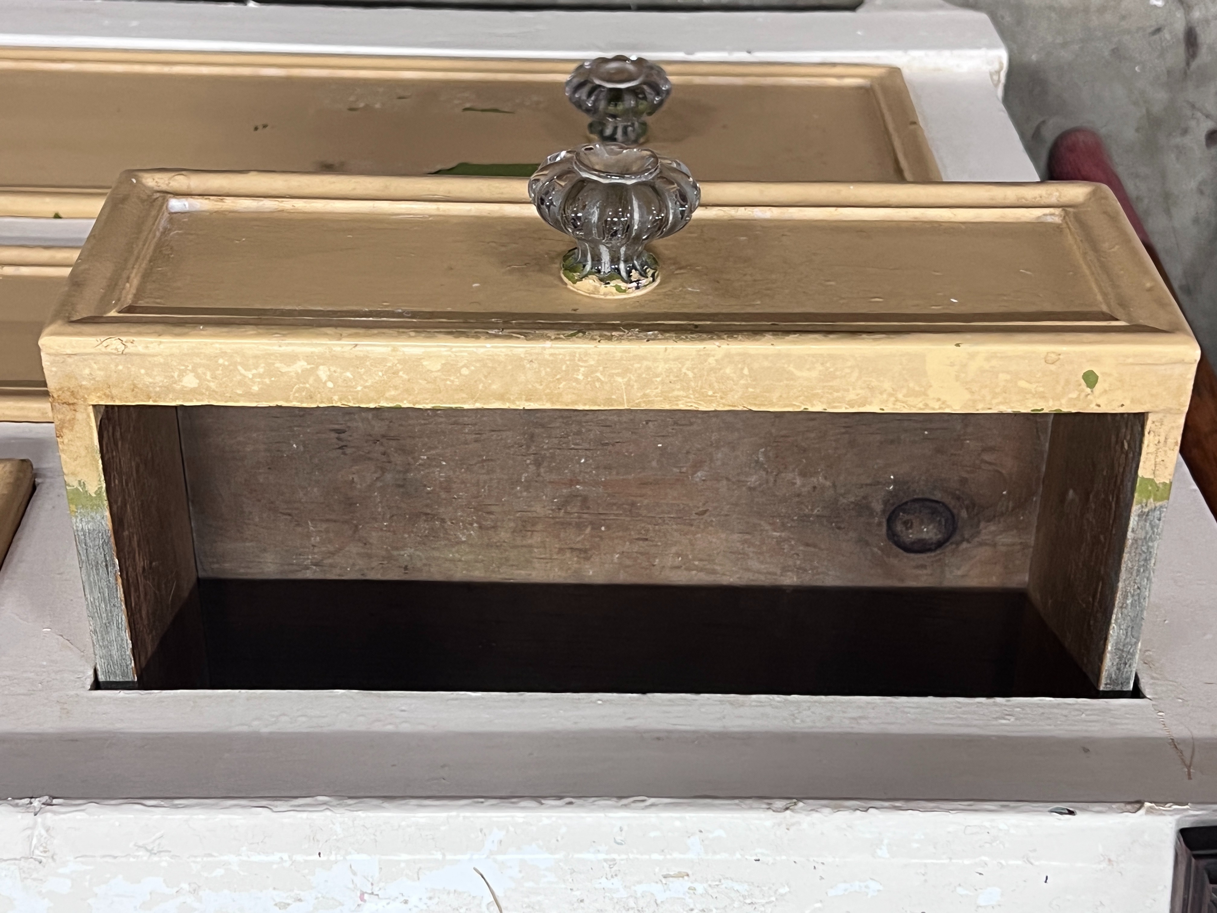 A Victorian painted pine washstand, width 88cm, depth 45cm, height 96cm